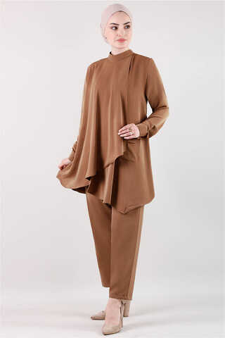 Salaş Tunik Takım Çikolata Kahve - 1