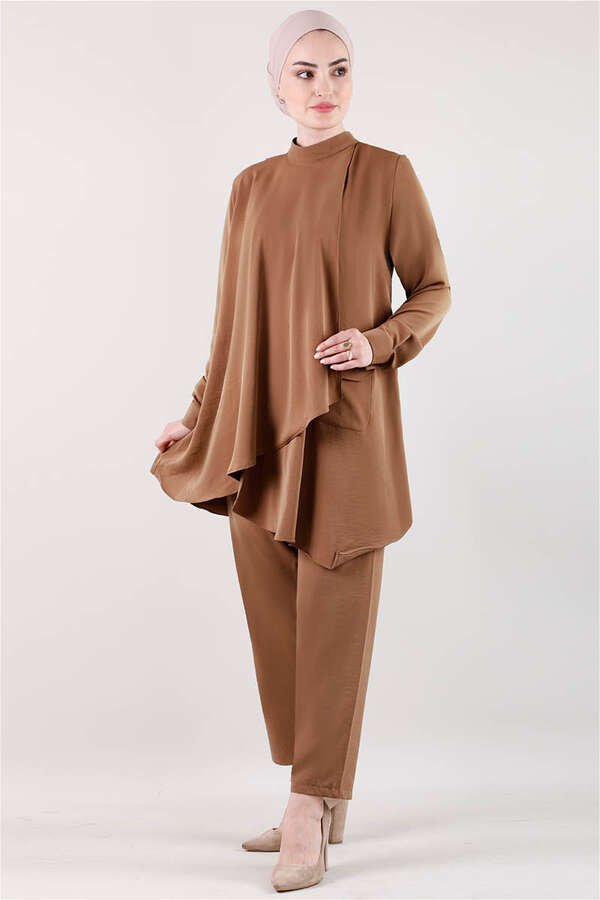 Salaş Tunik Takım Çikolata Kahve - 1