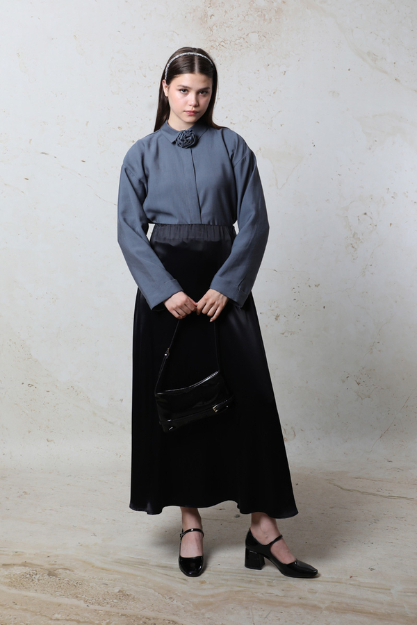 Saten Etek Siyah - 2