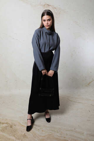 Saten Etek Siyah - 4