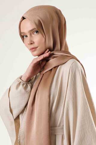 Saten Şifon Şal Taba - 1