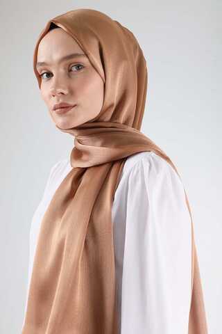Satin Chiffon Shawl Cinnamon - 3