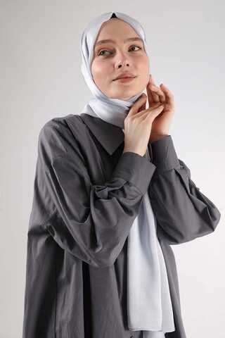 Satin Chiffon Shawl Grey - 1