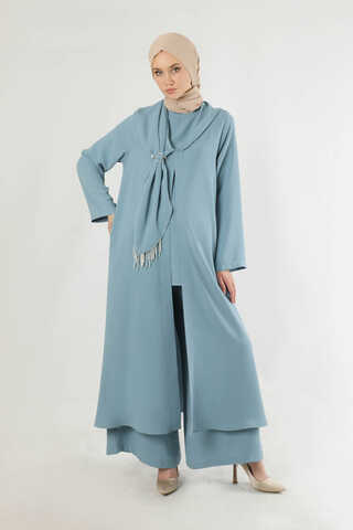 Scarf Abaya Suit Baby Blue - 1