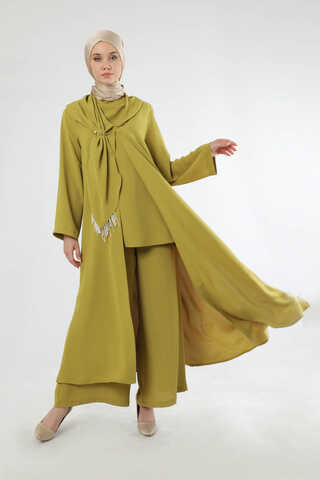 Scarf Abaya Suit Oil Geen - 1