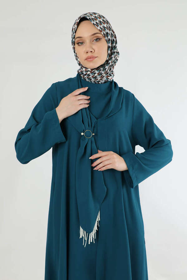 Scarf Abaya Suit Oil - 2