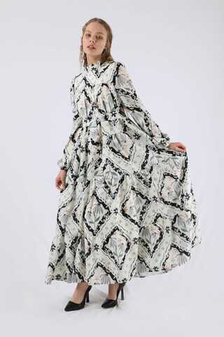 Scarf Dress Black - 1