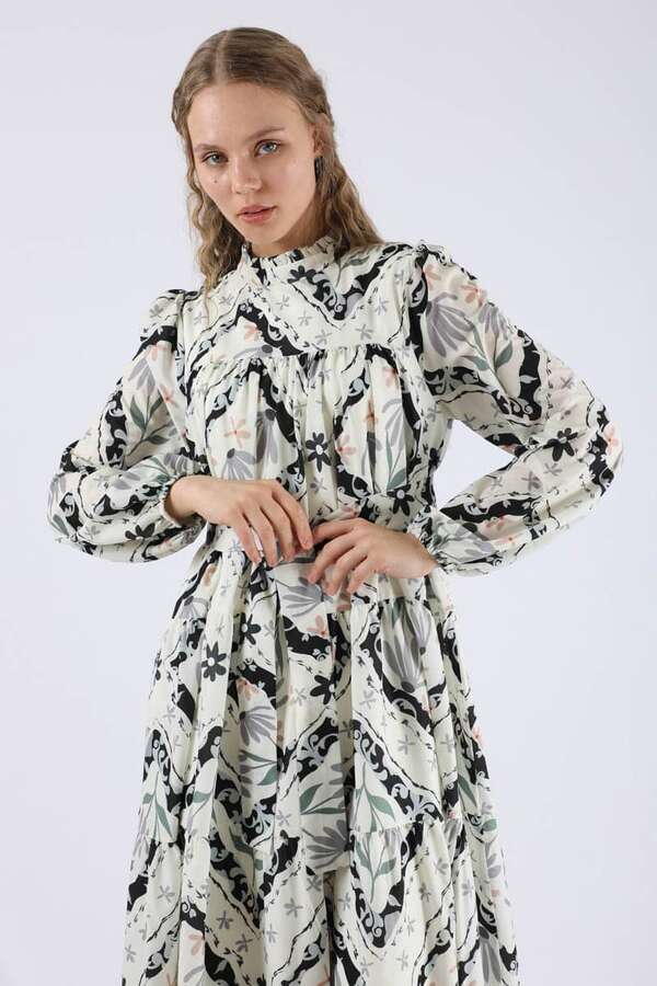 Scarf Dress Black - 2