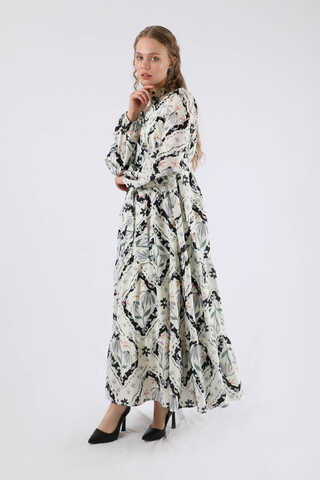 Scarf Dress Black - 3