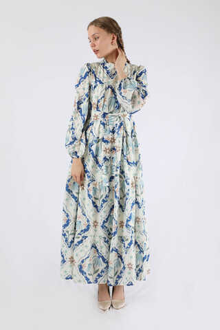 Scarf Dress Blue - 1