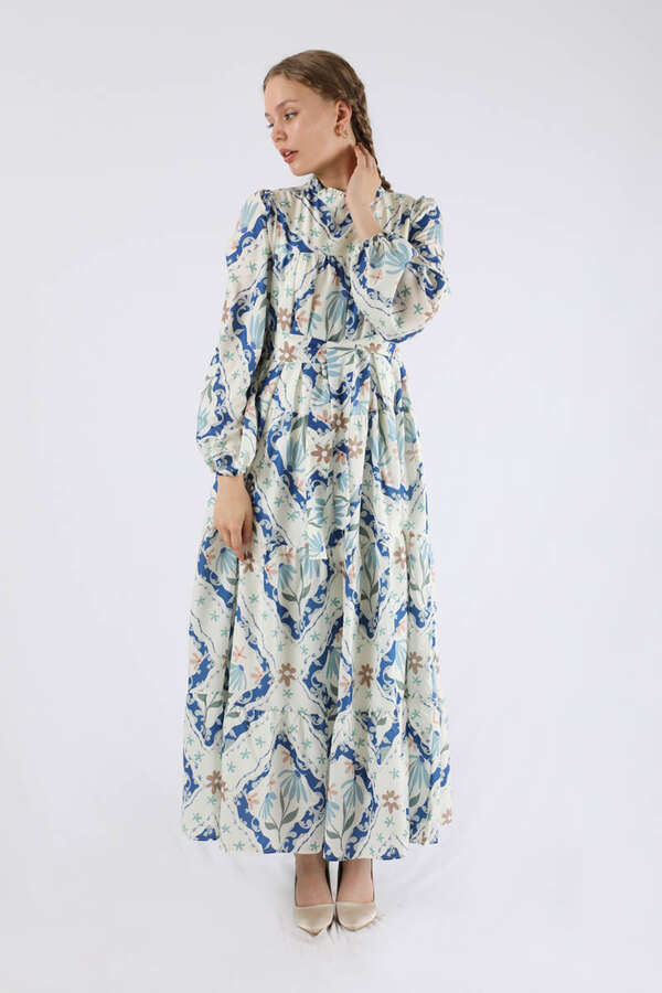 Scarf Dress Blue - 1