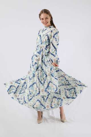 Scarf Dress Blue - 3