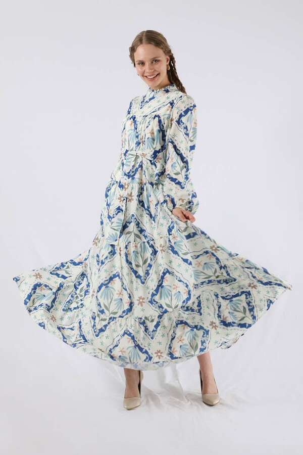 Scarf Dress Blue - 3