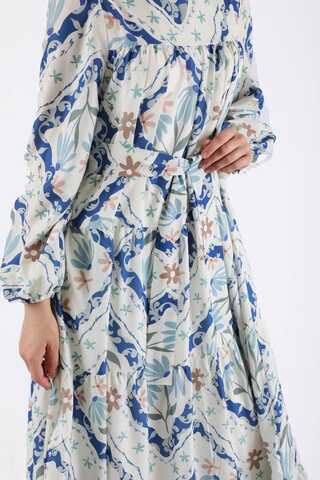Scarf Dress Blue - 4