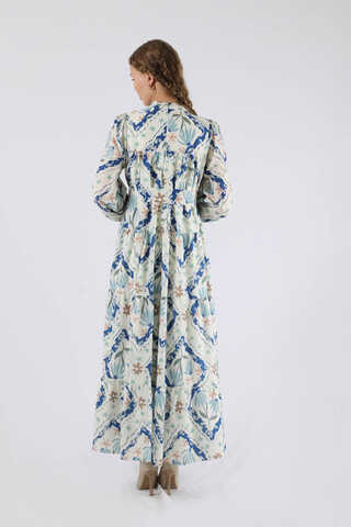 Scarf Dress Blue - 5