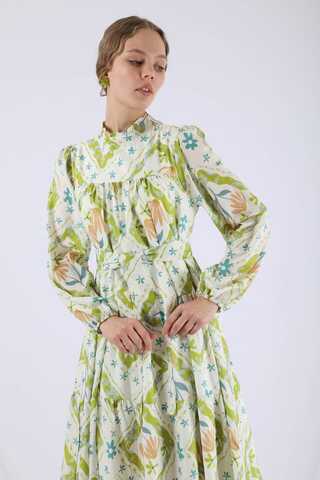 Scarf Dress Oil Green - 2