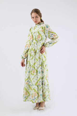 Scarf Dress Oil Green - 3