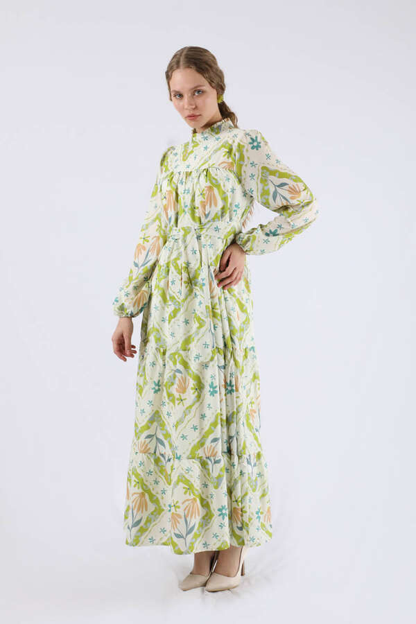 Scarf Dress Oil Green - 3