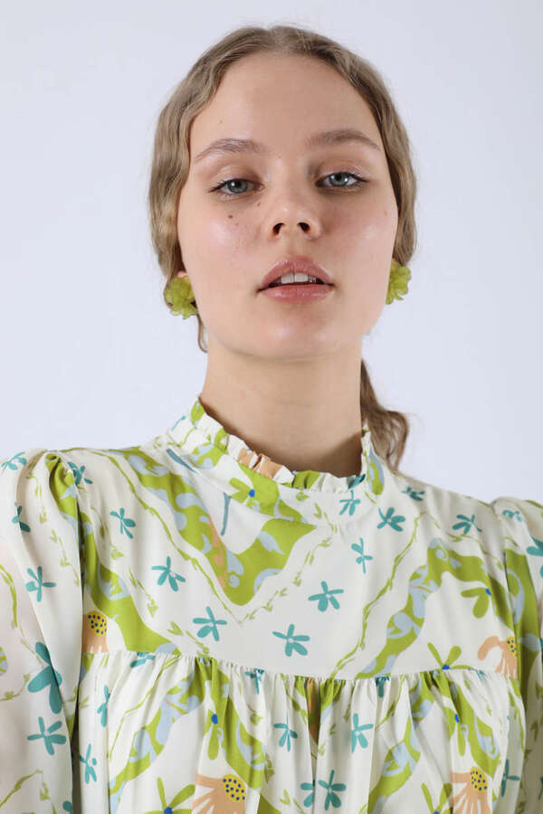 Scarf Dress Oil Green - 4