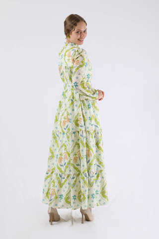 Scarf Dress Oil Green - 5