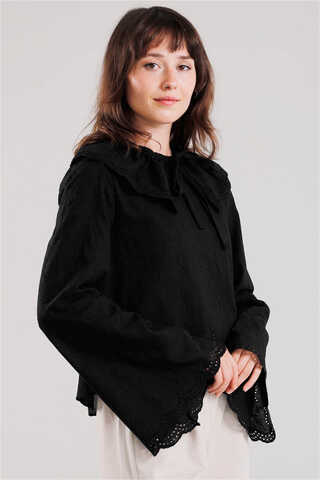 Seyyar Collar Shirt Black - 2