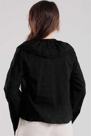Seyyar Collar Shirt Black - 4