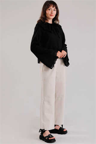 Seyyar Collar Shirt Black - 3