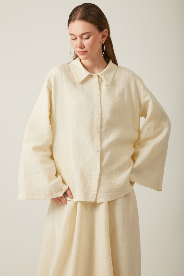 Shirt Collar Muslin Set Stone - 4