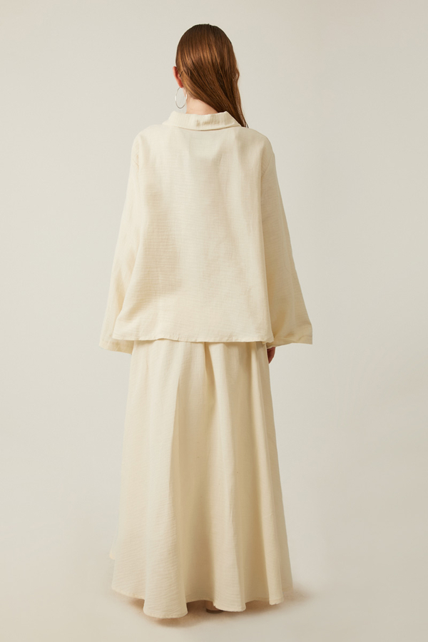 Shirt Collar Muslin Set Stone - 10