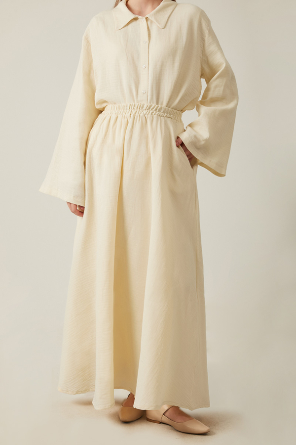 Shirt Collar Muslin Set Stone - 6