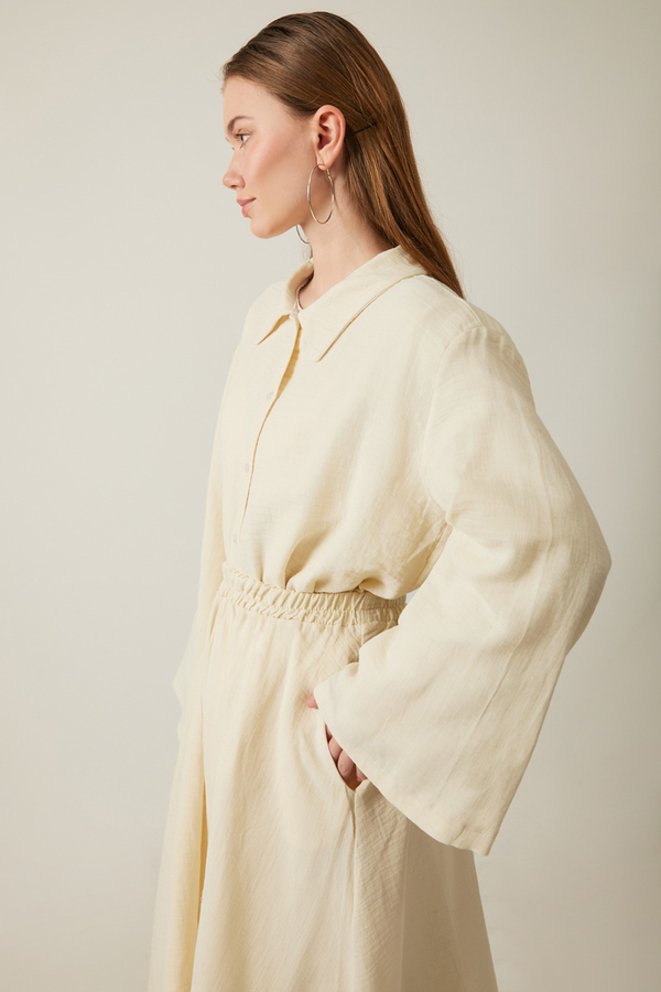 Shirt Collar Muslin Set Stone - 9