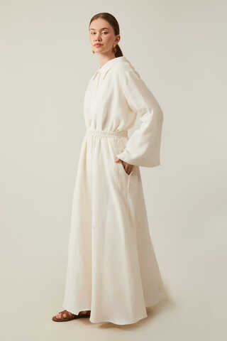 Shirt Collar Muslin Set White - 8