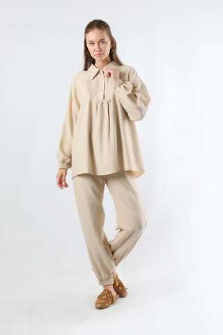Shirt Collar Suit Cream - 1