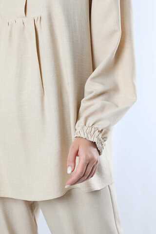 Shirt Collar Suit Cream - 3