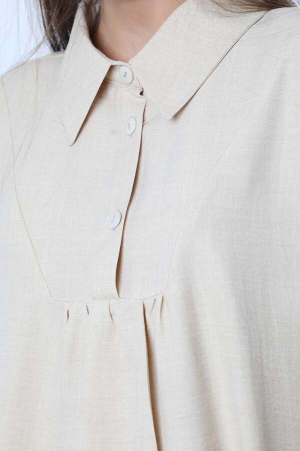 Shirt Collar Suit Cream - 5