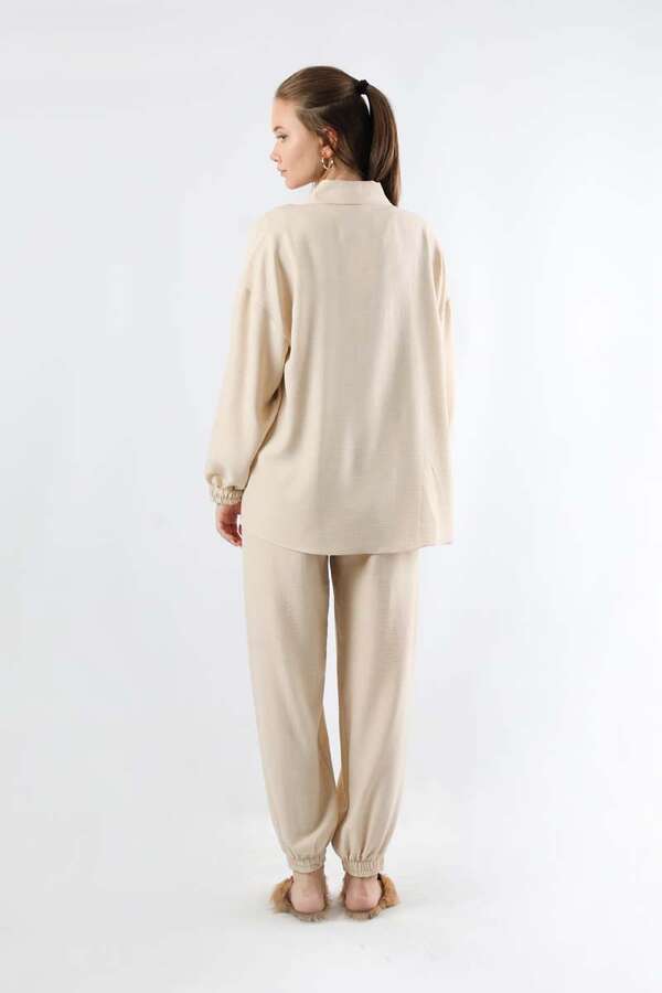 Shirt Collar Suit Cream - 6