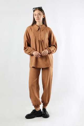 Shirt Collar Suit Tan - 1