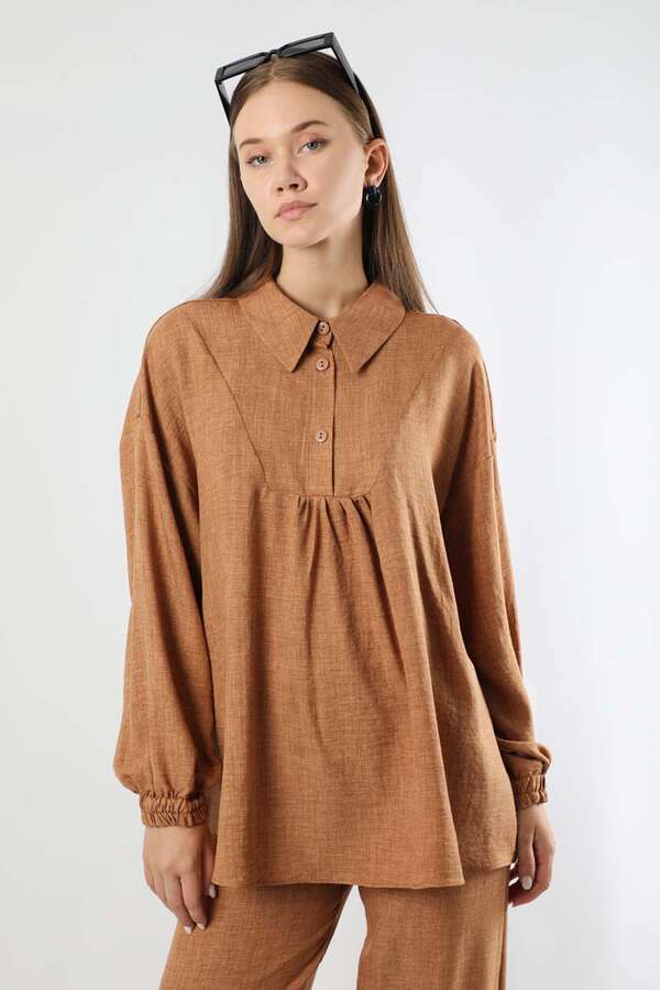 Shirt Collar Suit Tan - 2