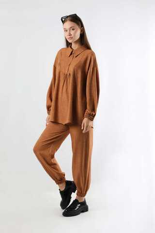 Shirt Collar Suit Tan - 3