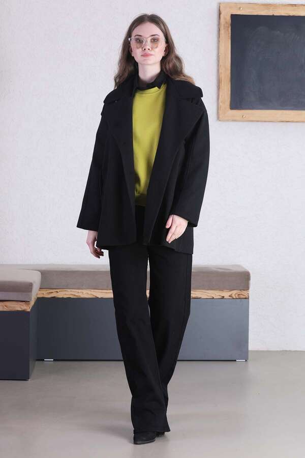 Short Cachet Coat Black - 2