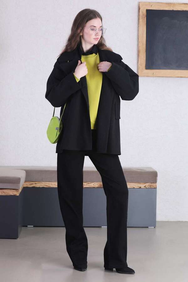 Short Cachet Coat Black - 3