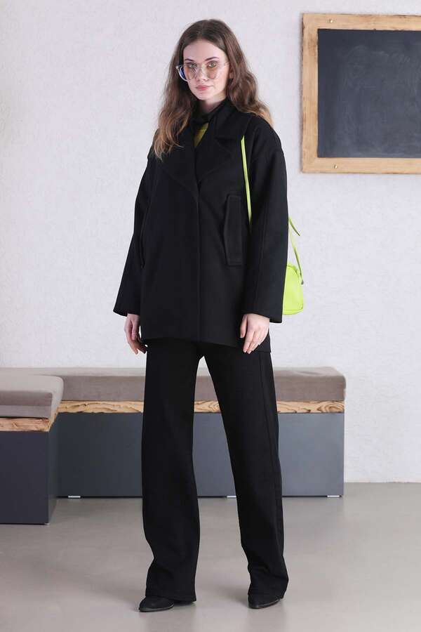 Short Cachet Coat Black - 5