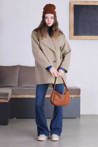 Short Cachet Coat Camel - 4