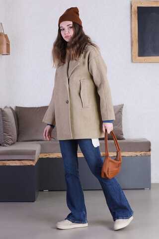Short Cachet Coat Camel - 5