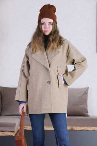 Short Cachet Coat Camel - 7
