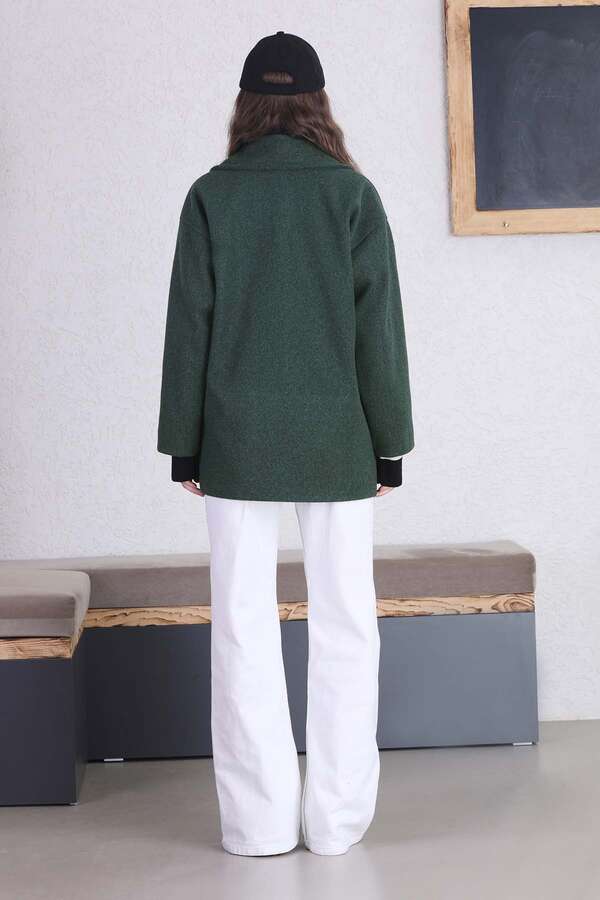 Short Cachet Coat Dark Green - 6