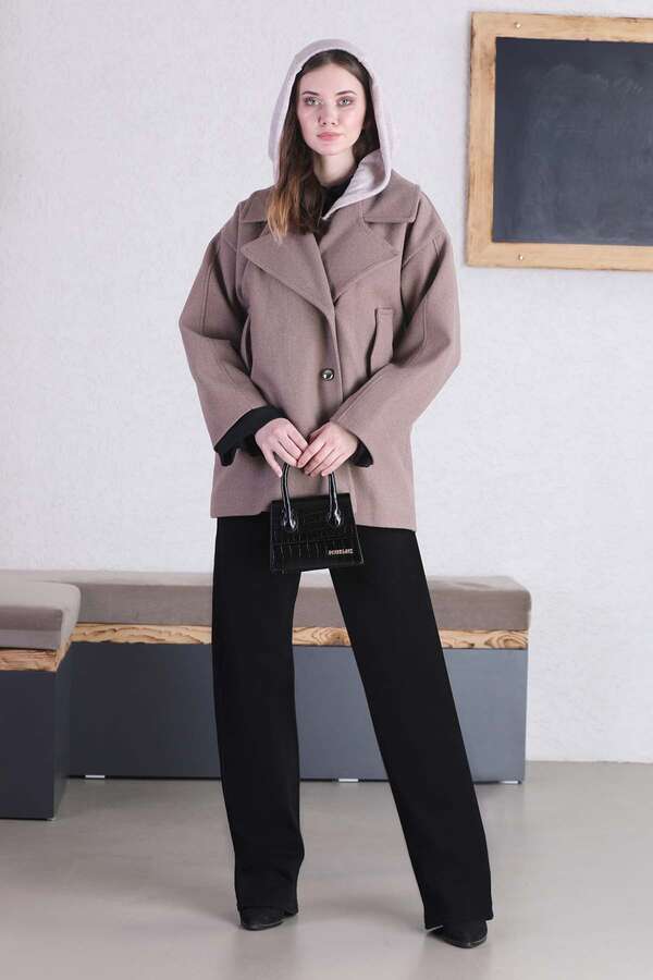 Short Cachet Coat Dark Mink - 3