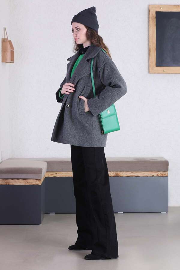 Short Cachet Coat Grey - 2