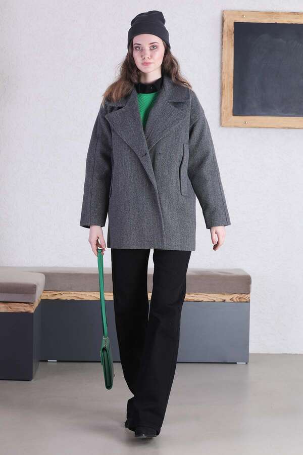 Short Cachet Coat Grey - 1