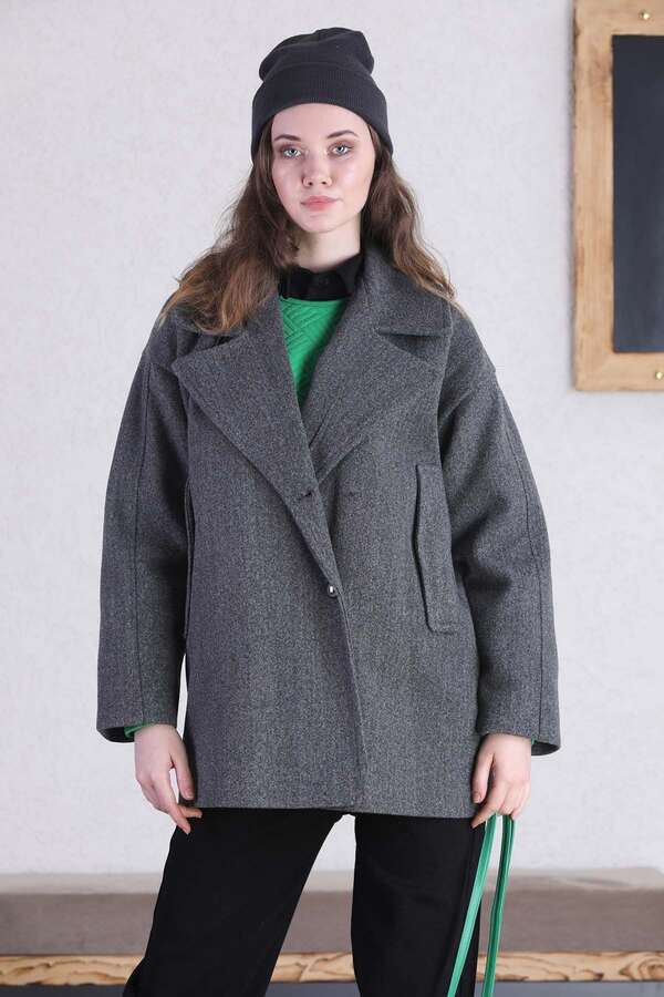 Short Cachet Coat Grey - 5